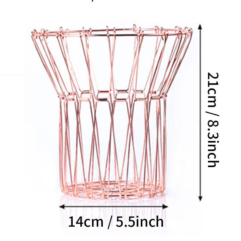 Cross-border  folding storage fruit basket retractable creative drain basket household living room variable iron wire fruit basket
