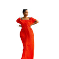 European and american cross-border women's fashion:  autumn/winter new collection - solid color sexy off-the-shoulder bandeau pleated maxi dress