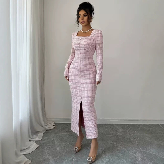 summer european and american  new arrival: slim-fit, figure-flattering, and elegant party dress