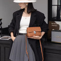 Top-grain leather korean style fashionclassy chain bag women's bag 2024 soft leather genuine leather shoulder crossbody small bag trendy