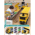 Container truck [yellow] comes with 8 alloy cars