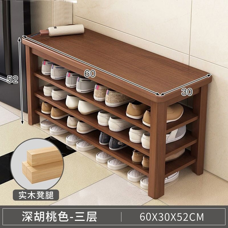 Solid wood leg shoe changing stool for home door can sit storage scandinaviancasual shoe stool small apartment entrance stool