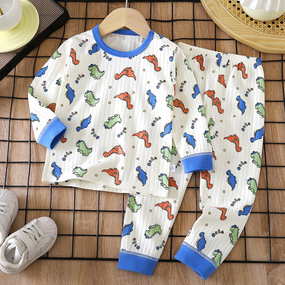 Kids' cotton underwear set - new spring collection: boys' thermal underwear, girls' pajamas, and children's loungewear