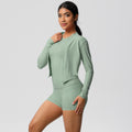 European and american new cloud-feel quick-dry yoga outfit: tight-fitting, butt-lifting pocket shorts sports set - outdoor fitness three-piece set