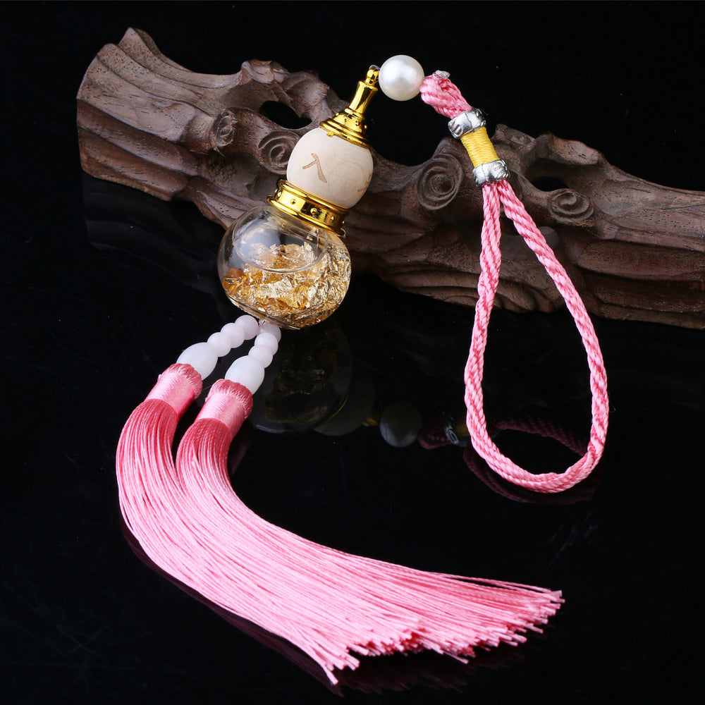 Car gourd pendant gold foil double whisker gourd car pendant car interior accessories car rearview mirror pendant manufacturer wholesale