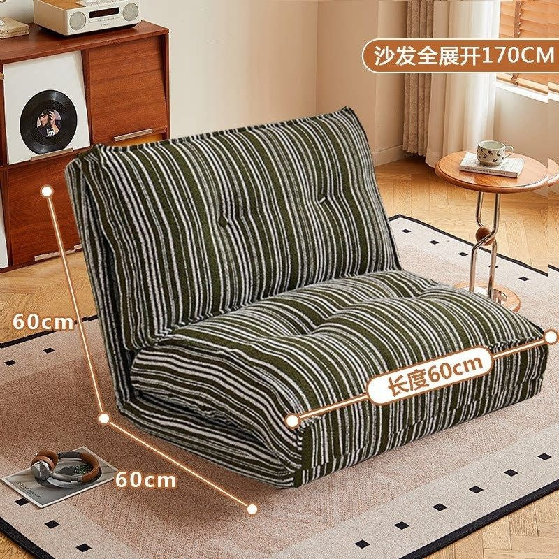Lazy sofa bed living room dual-purpose single sofa small apartment for home cream style reclining and sleeping foldable sofa bed