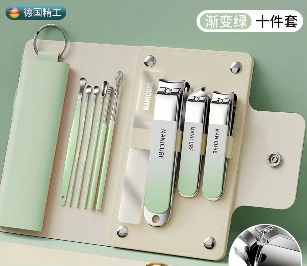 High-quality 20-piece carbon steel anti-splash nail clipper set - angled tip nail clippers for home grooming