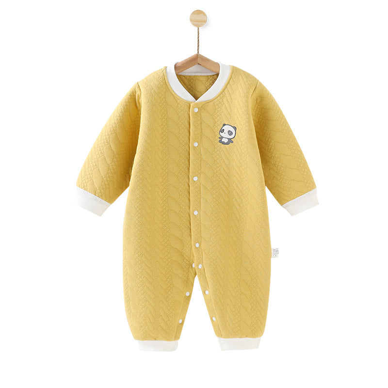 Baby rompers - spring, autumn, and winter styles - quilted baby outwear - newborn winter warm jumpsuits, crawling suits, and sleepwear