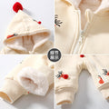 Baby fall and winter clothes jumpsuit fleece-lined men's and women's baby long sleevesheattech zipper shirt romper hooded christmas deer