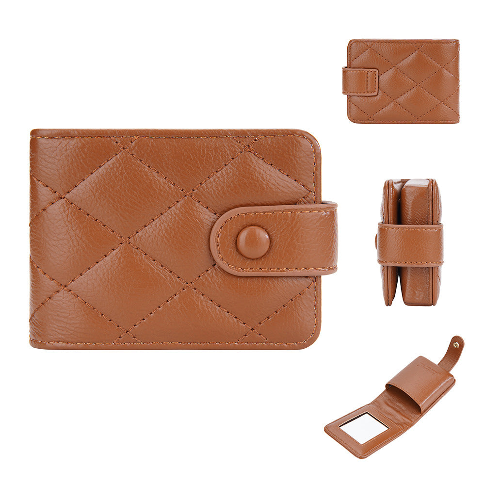 Baellerry's new mini fashion lipstick bag Korean version rhombus buckle change bag with lenses cosmetic bag