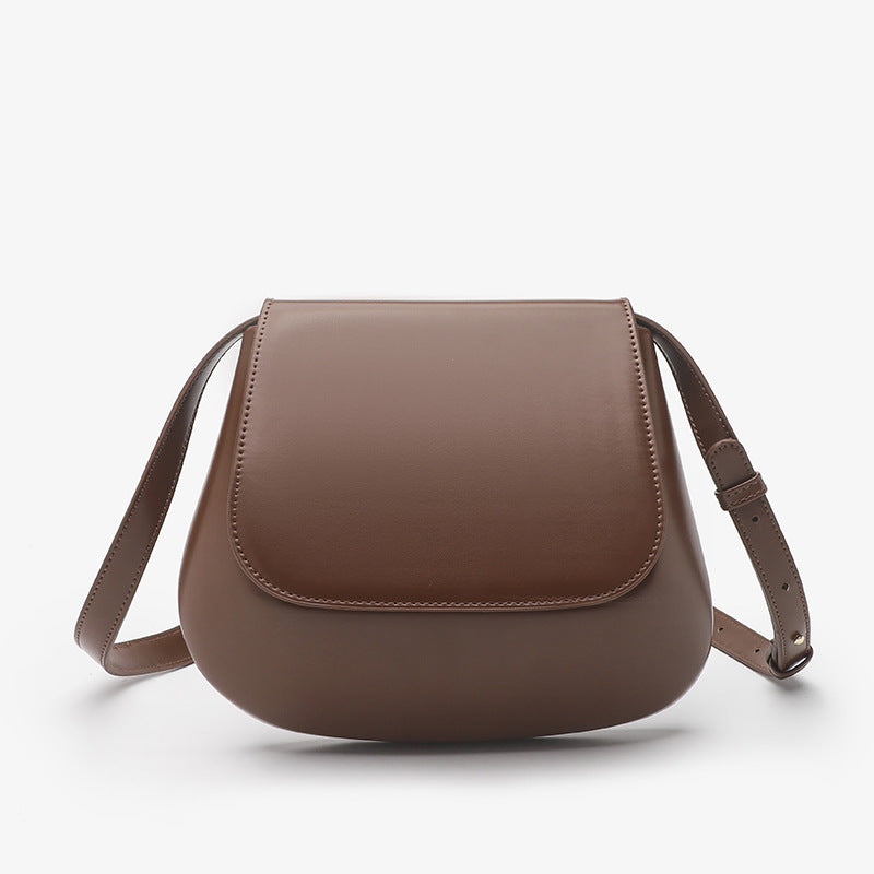 Cross-border new chestnut bag retro Maillard large-capacity shell bag niche design women's messenger bag light luxury