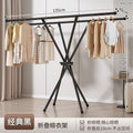 Indoor foldable clothes drying rack floor-standing clothes drying pole balcony for home clothes hanger bedroom handy gadget foldable floor-standing
