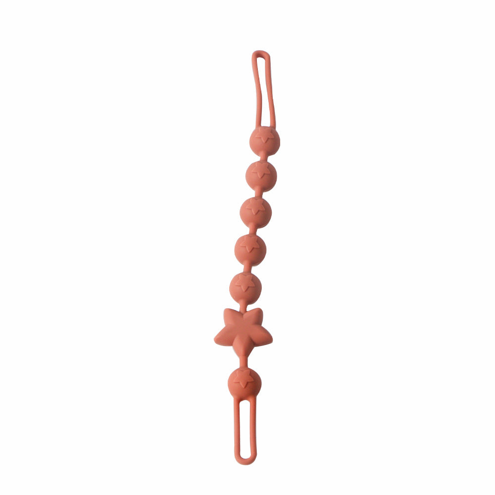 Amazon's best-selling silicone baby teether anti-chain baby pacifier chain kids pacifier anti-drop strap