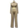 Casual home sports suit women's cross-border fashion style  summer and autumn new arrival women's long sleeves wide-leg suit wholesale