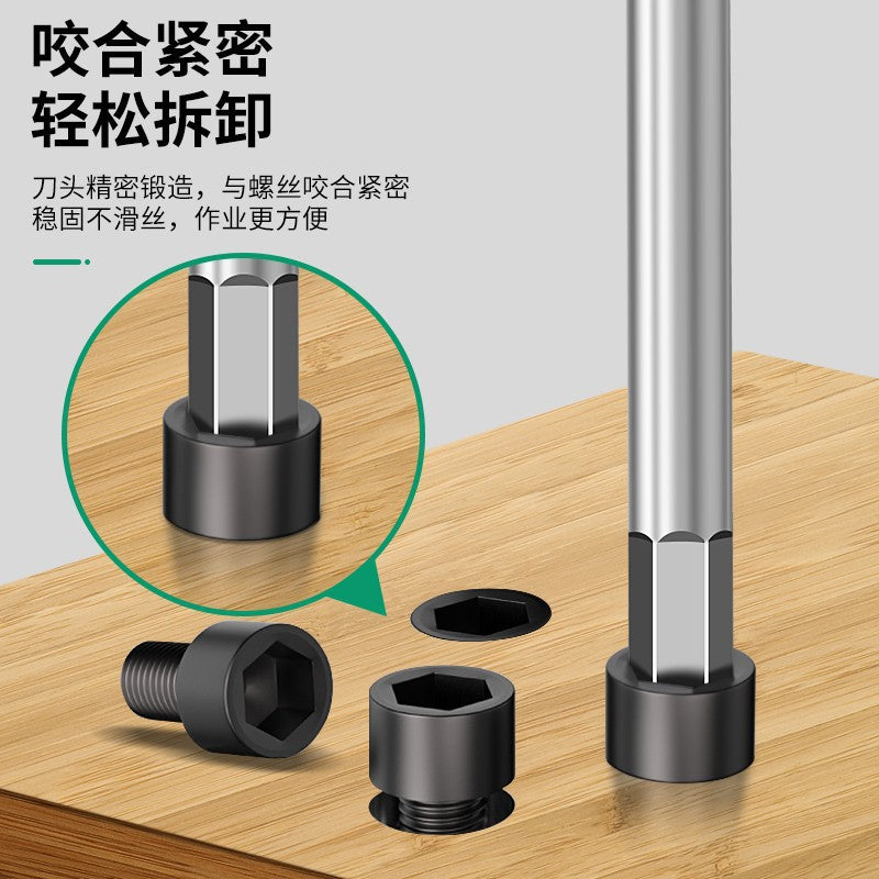 T-type high-speed rotate inner hexagonal slider wrench tool long inner hexagonal inner 6 square 2mm industrial grade auto repair