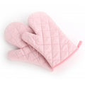 Solid color quilted oven mitts - thickened, microwave safe, baking, oven, anti-scald, heat insulation, non-slip, high temperature resistant, extra thick insulation