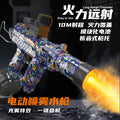 Factory direct sales, dazzling and cool spray electric water gun, linked smoothbore water splashing festival drum version water toy water gun