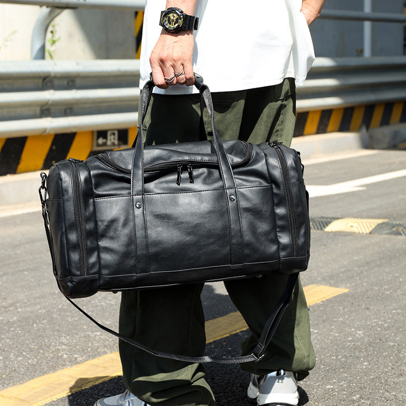 New short-distance travel bag trendy man shoulder messenger bag large capacity handbag outdoor fitness bag storage luggage bag