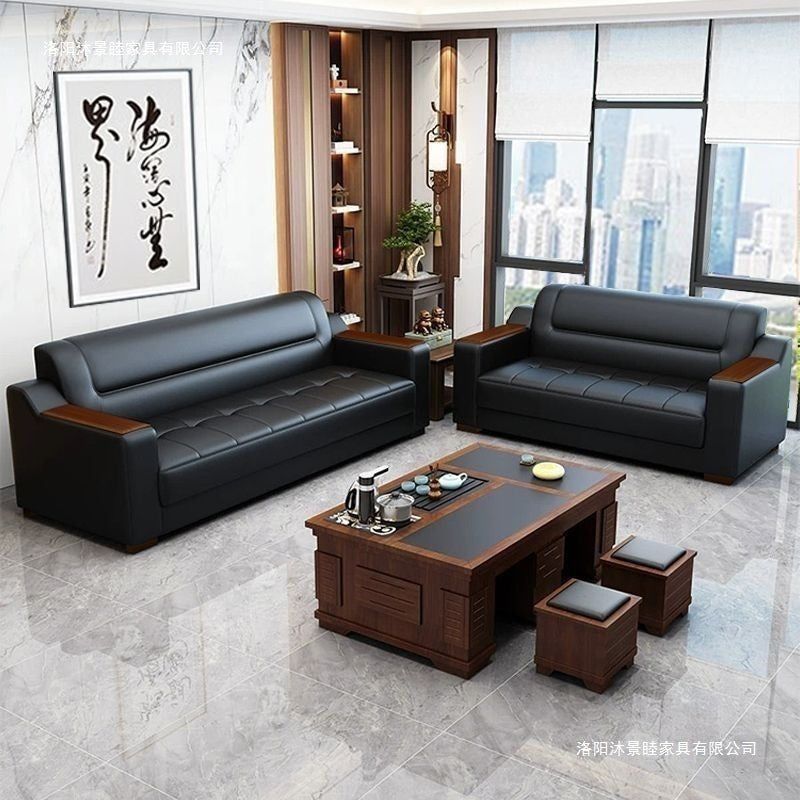 Office sofa business vip reception minimalist lounge office break area sofa coffee table set combination