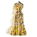 Evening party high-end formal dress women's long dress european and american style 3d floral embroidery slimming mermaid tail