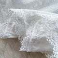 Spring lace cut out waist doll princess dress women's long sleeves whitedress women's niche style vacation style fairy dress