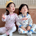 Kids' thermal underwear set - baby pure cotton class a warm innerwear for boys and girls - autumn and winter home wear pajamas