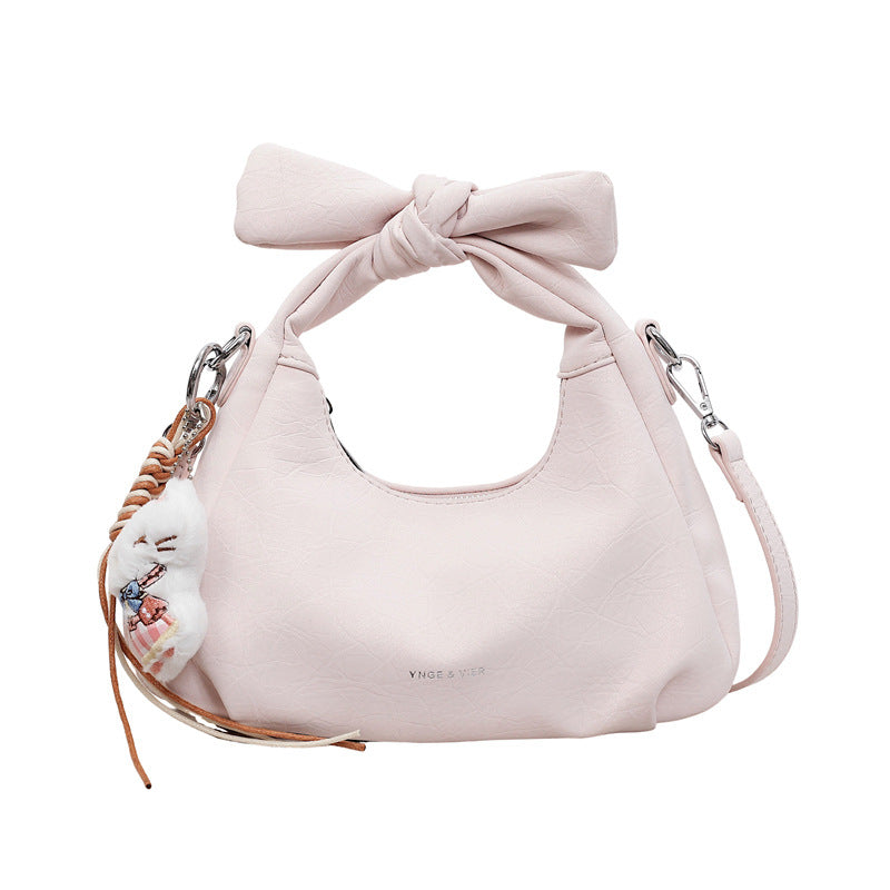 Sweet pleated handbag - 2026 spring new arrival - korean style fashion casual shoulder bag - minimalist chic crossbody bag