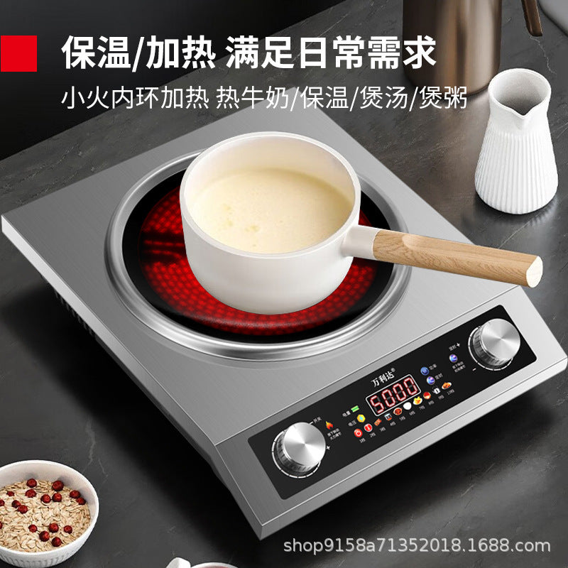 Multifunctional hot pot, fierce stir-fry, concave electric ceramic stove, commercial high-power induction cooker, electric frying stove, for home cross-border