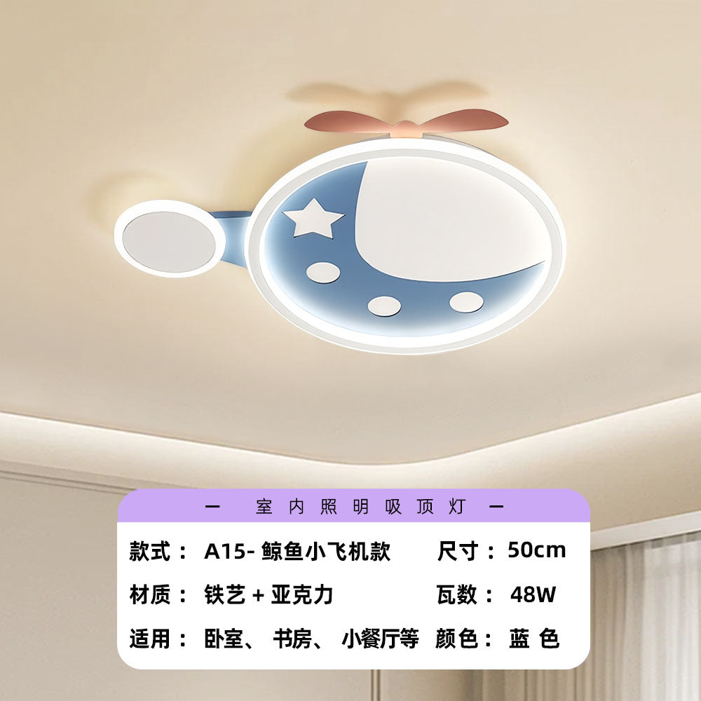 Intelligent led ceiling light full spectrum bedroom light simple creative boy children's room airplane restaurant room lighting