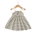 new arrival: mori girl style fresh girls' sundress - textured striped cami dress