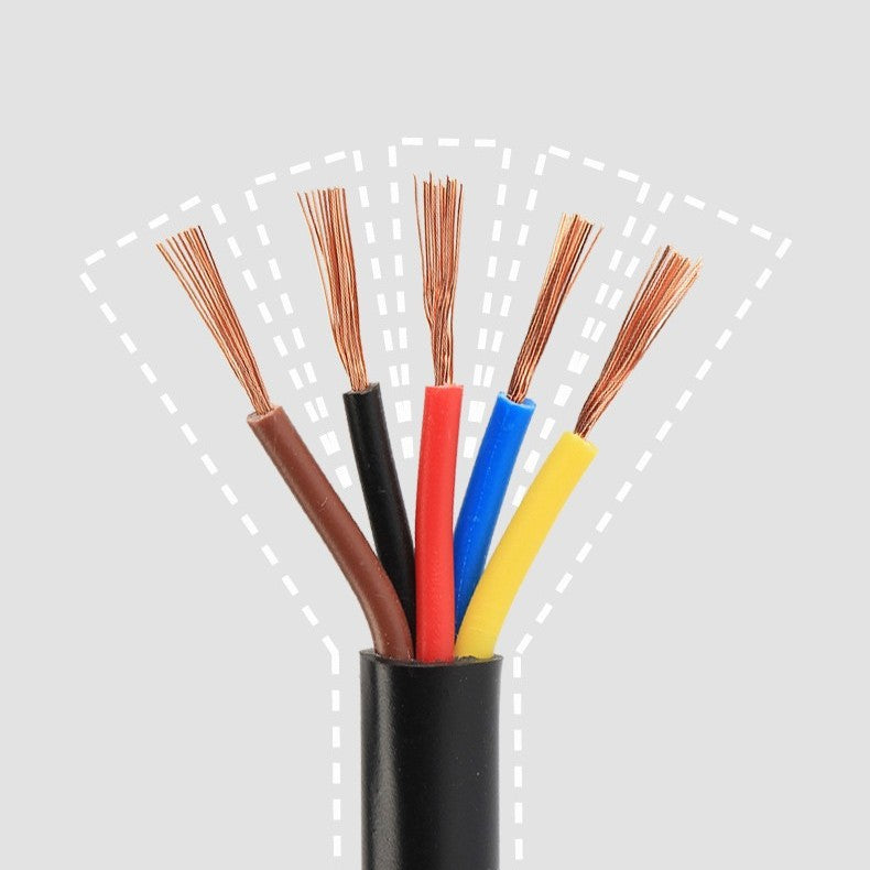 RVV5 core national standard sheathed cable 0.5 0.75 1.0 1.5 2.5 4.0 6.0 multi-strand flexible cord power cord