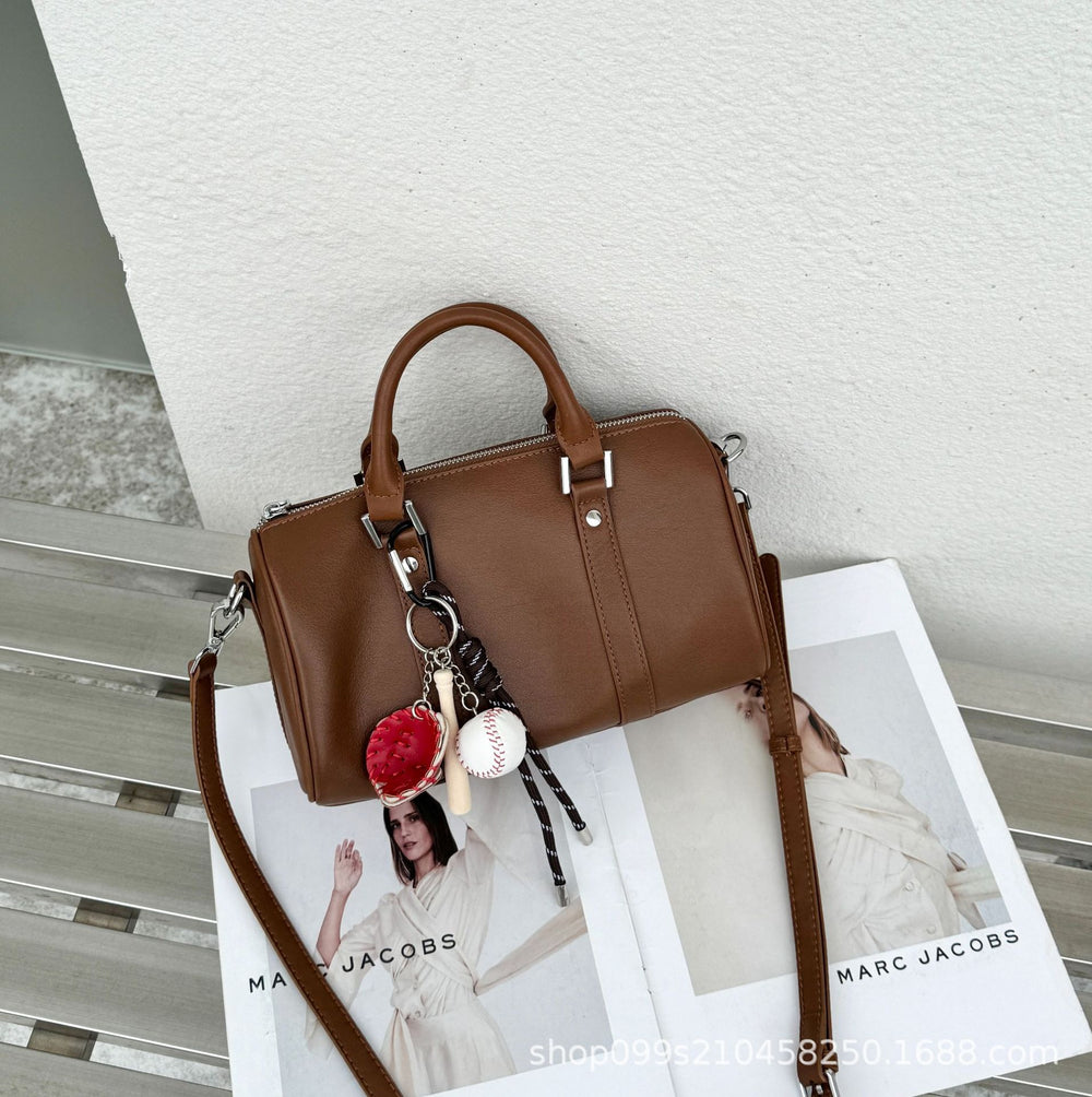 Genuine leather pillow bag women's 2024 new top layer vegetable tanned cowhide fashioneasiest for match soft leather satchel women's bag crossbody bag