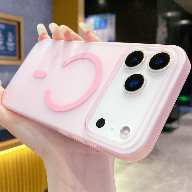 Ultra-thin pc hard case with magnetic attachment, matte ice mist finish, compatible with iphone 17, iphone 16, iphone 15, iphone 13 pro max - premium quality