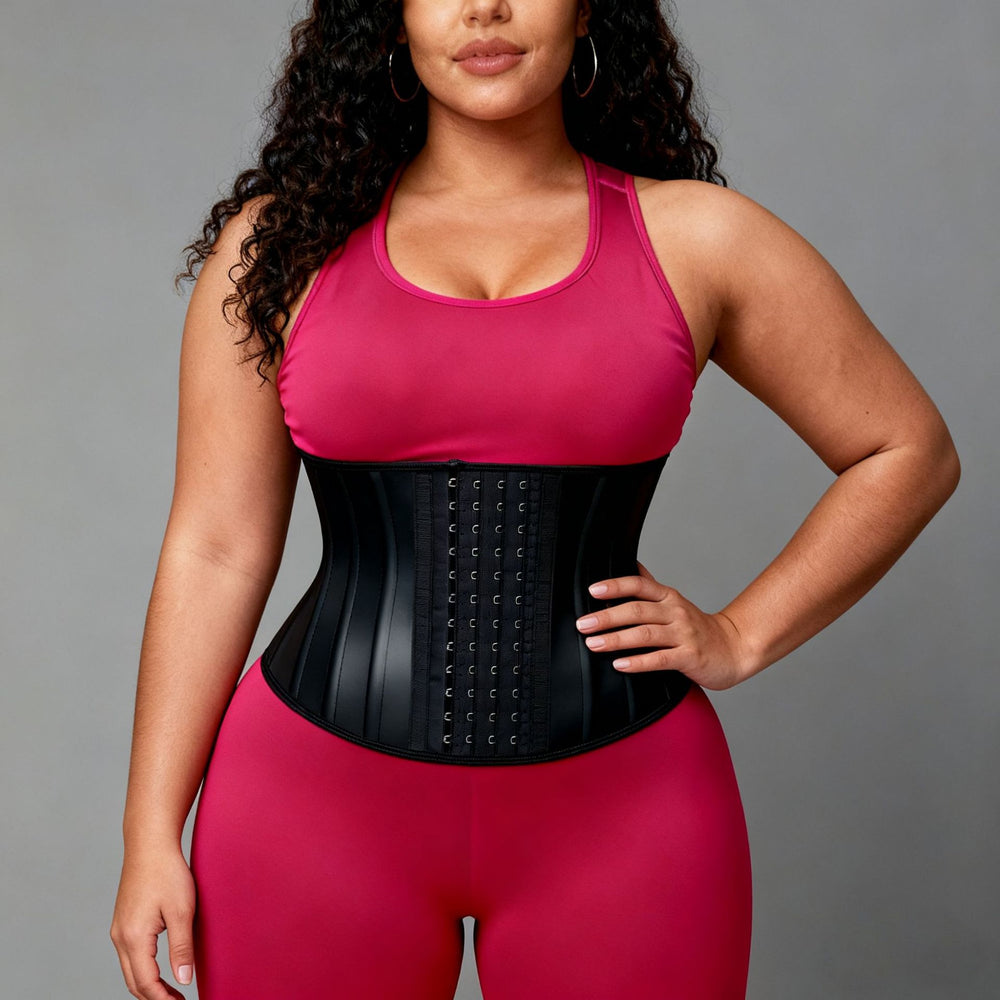 Waist trainer shapewear waist cincher latex sweat waist trainer 25 steel bone rubber corset