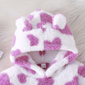 new european and american cross-border printed bear fleece hooded two-piece set for boys - hot seller, direct from the manufacturer