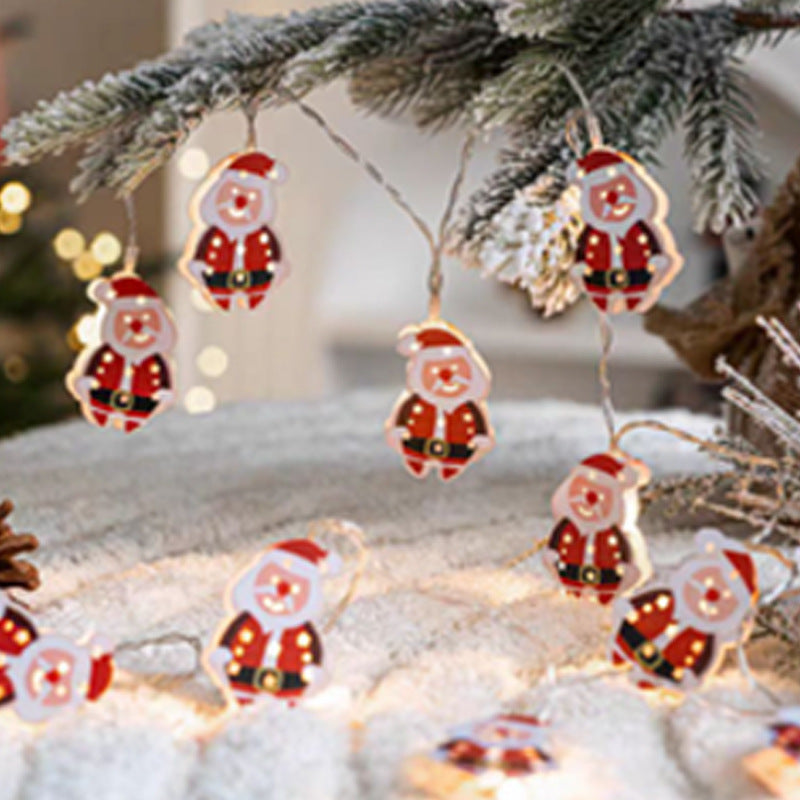 Christmas wrought iron light string, holiday arrangement, birthday party party, shop decoration light beads LED light string colorful lights