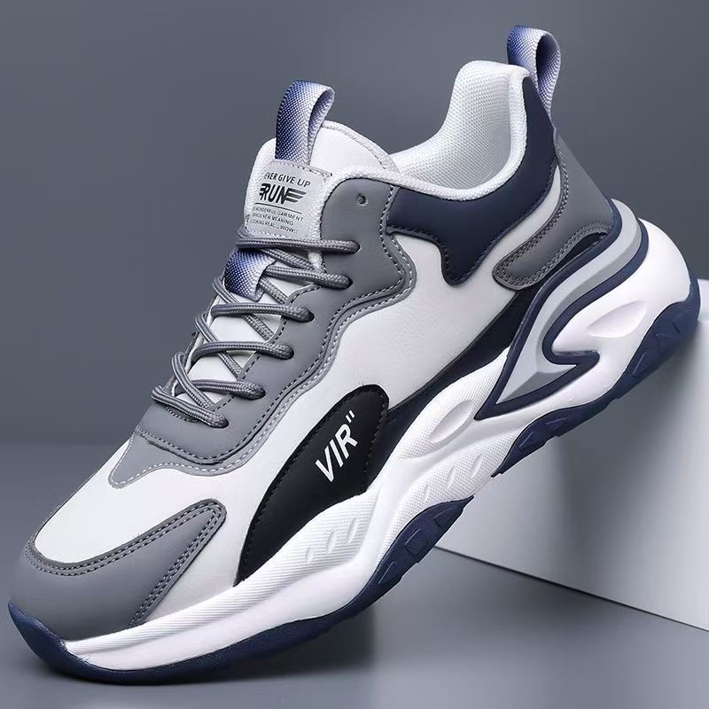Men's shoes 2025 new spring collection: anti-slip, height-increasing, soft-soled casual running sneakers for teenagers and middle school boys - trendy footwear