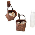 Wall-mounted hand-woven storage basket, toy sundries storage box, ginger and garlic storage basket, imitation rattan woven wash basin storage basket