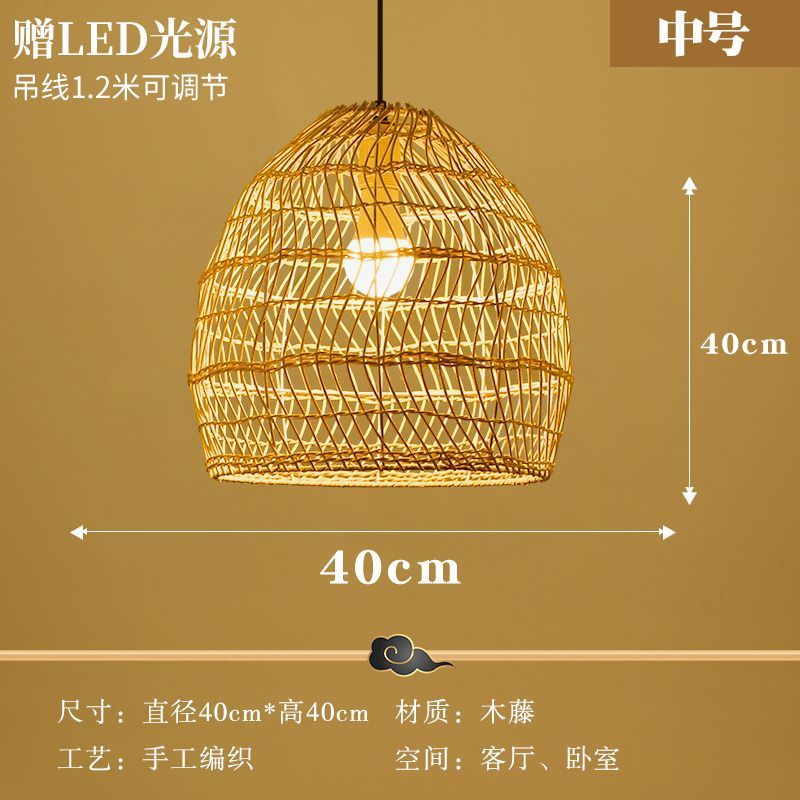 Straw hat chandelier southeast asian rattan creative bamboo art restaurant wedding store hotel b&b lampshade bamboo woven decorative chandelier