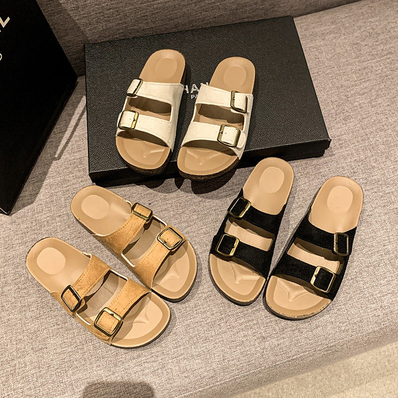 boken thick sole slippers women's summeroutwearfashion one-piece slippers home non-slip popular outdoor beach slippers