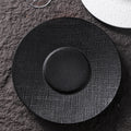 Scandinaviancasual style high-looking black and white ceramic tableware baking dish popular hotel restaurant high-end display flat plate