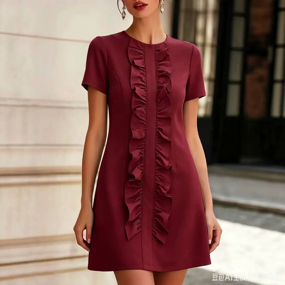 european and american cross-border  independent station new arrivalelegantelegance normcore women's short sleeve fashiondress