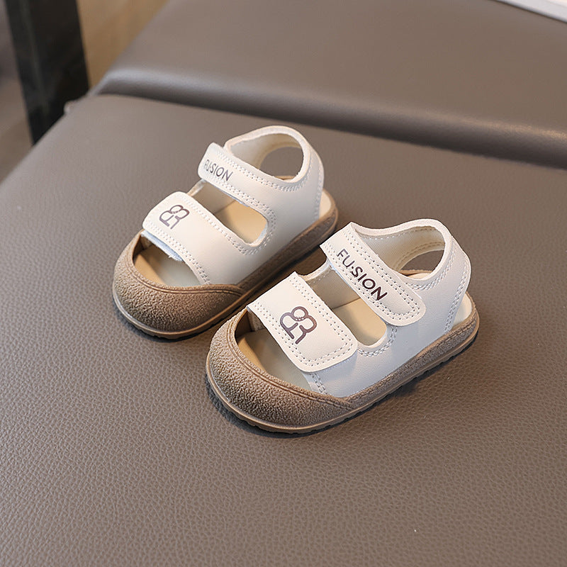 Boys' closed-toe sandals, new summer collection: soft-soled beach shoes for kids, girls' athletic shoes, toddler shoes, and first walker shoes