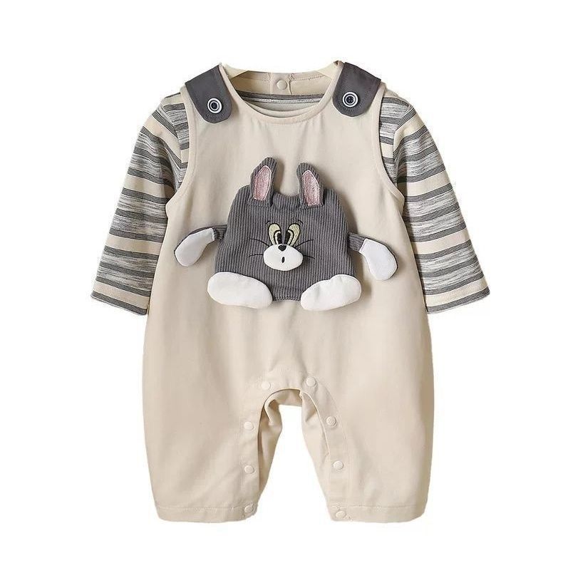 Autumsuit clothes overalls jumpsuit baby cute new arrival cartoon super cute spring & falltwo-piece set trendy
