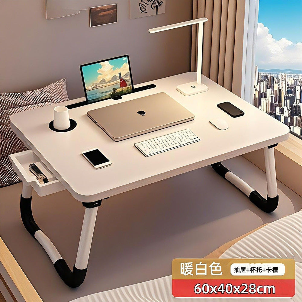 Bedside desk folding small table student dormitory writing desk dorm room essential laptop table assembly-free