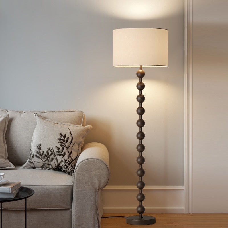 New chinoiserie floor lamp walnut wood grain color wabi-sabi style living room american retro bedroom classy atmosphere lamp table lamp