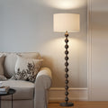 New chinoiserie floor lamp walnut wood grain color wabi-sabi style living room american retro bedroom classy atmosphere lamp table lamp