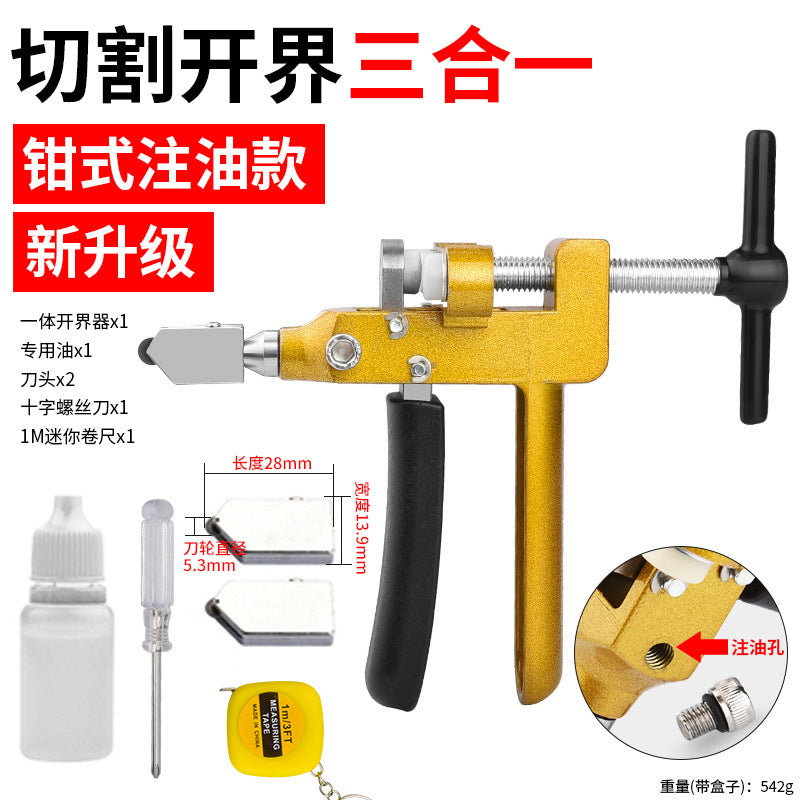 Glass knife for home diamond boundary opener for thick ceramic tile cutting special artifact multi-functional roller type hand-held head