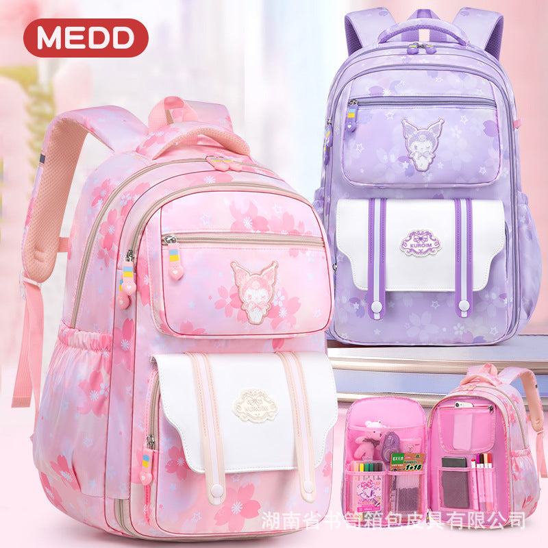 New primary school schoolbag, girls, sixth grade girls, girls, children, ultra-light and lightweight spine care,  wholesale