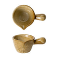 Retro ceramic stylish handle seasoning small milk dish dipping small milk cup sauce steak dessert sauce dessert dish